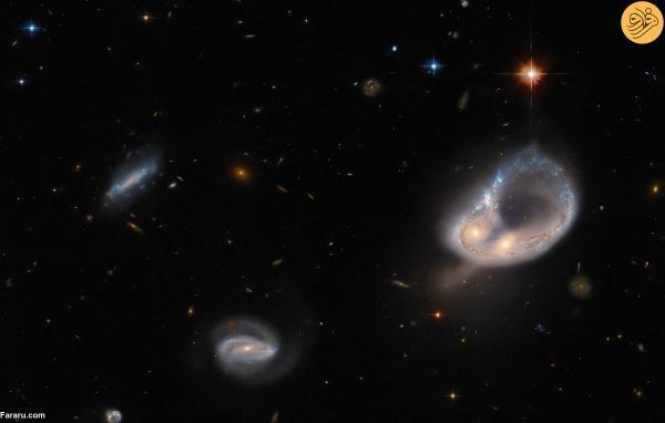 جدیدترین تصویر هابل از برخورد دو کهکشان